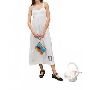 NEW ALEMAIS katerina cotton poplin midi dress in cream